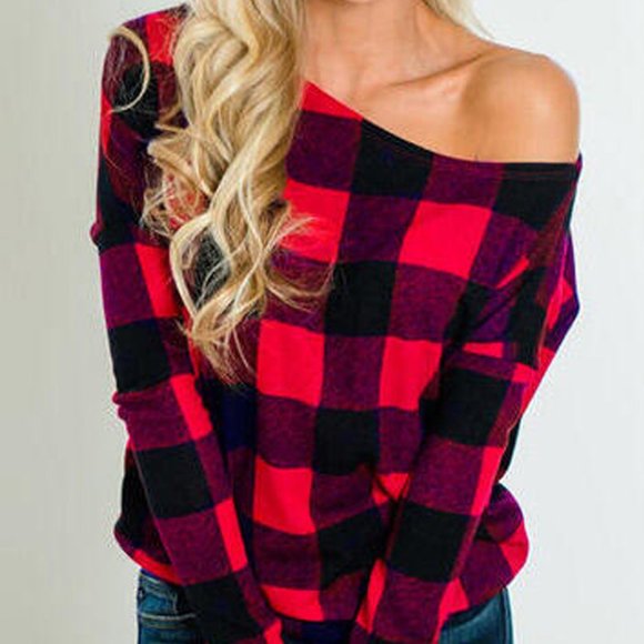Red Black Buffalo Check Plaid Shirt - Picture 4 of 10